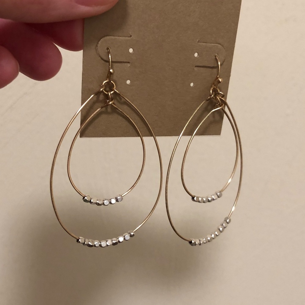 Gold and Silver Earrings - Picture 3 of 3